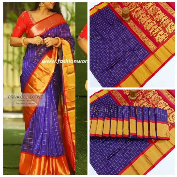 Post image We are manufacturer of Uppada pattu sarees, chenderi, cotton, kuppatam