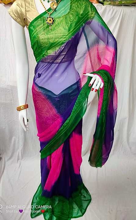 ORoyal jorjet saree
Cut 5.50 
Home wasebal 
Without blouse uploaded by business on 10/23/2020