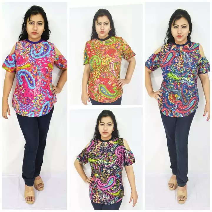 Product image with price: Rs. 125, ID: cold-shoulder-cambric-tops-73db85d9