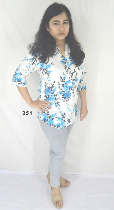 Girls Rayon Printed casual shirts uploaded by business on 5/1/2022
