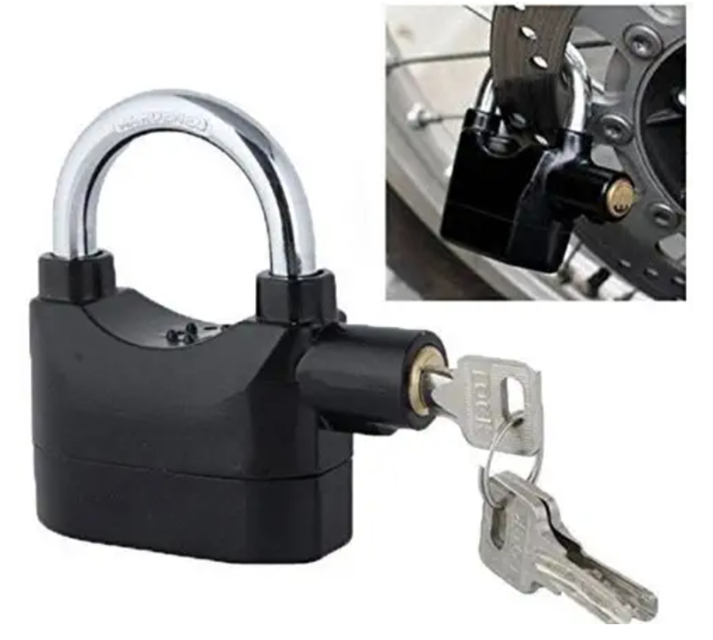 Security Alarm Zinc Alloy Lock System Anti-Theft for Motor Bicycle Padlock (Black, 110dB)   uploaded by Shivkripa on 5/1/2022