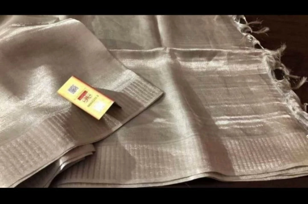Tissue lilen silk saree  uploaded by Clothing manufacturer ( suit and saree bhagalpuri) on 5/1/2022
