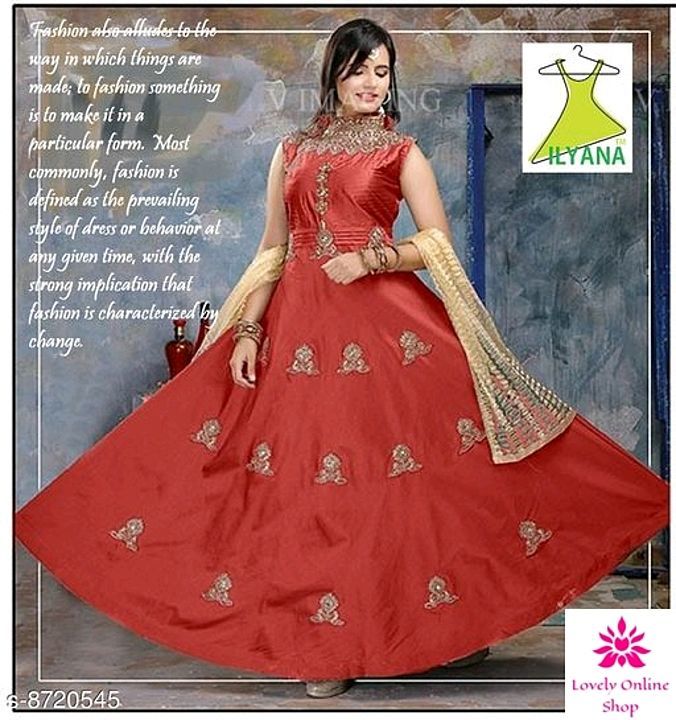 Catalog Name:*Aagyeyi Petite Women Kurta Sets*
Kurta Fabric: Taffeta Silk
Bottomwear Fabric: Lycra
F uploaded by business on 10/23/2020