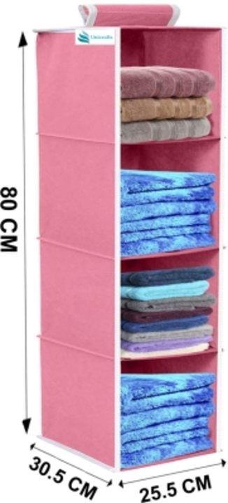 Hanging Organizer 4 Shelves Non Woven Foldable Wardrobe/Closet Organizer Collapsible uploaded by business on 5/2/2022