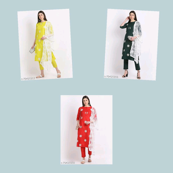 Kurtis with pant ND dupatta uploaded by Women's clothings on 5/2/2022