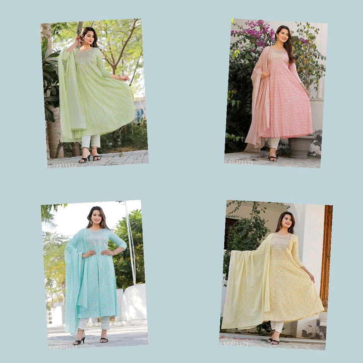 Dupatta set with pant and Kurti uploaded by Women's clothings on 5/2/2022