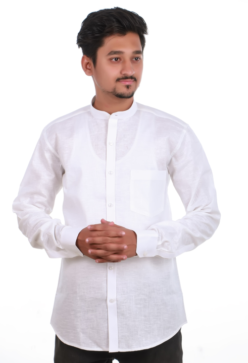 Chinies Collar Linen Shirt uploaded by Sarthak Garments on 5/2/2022