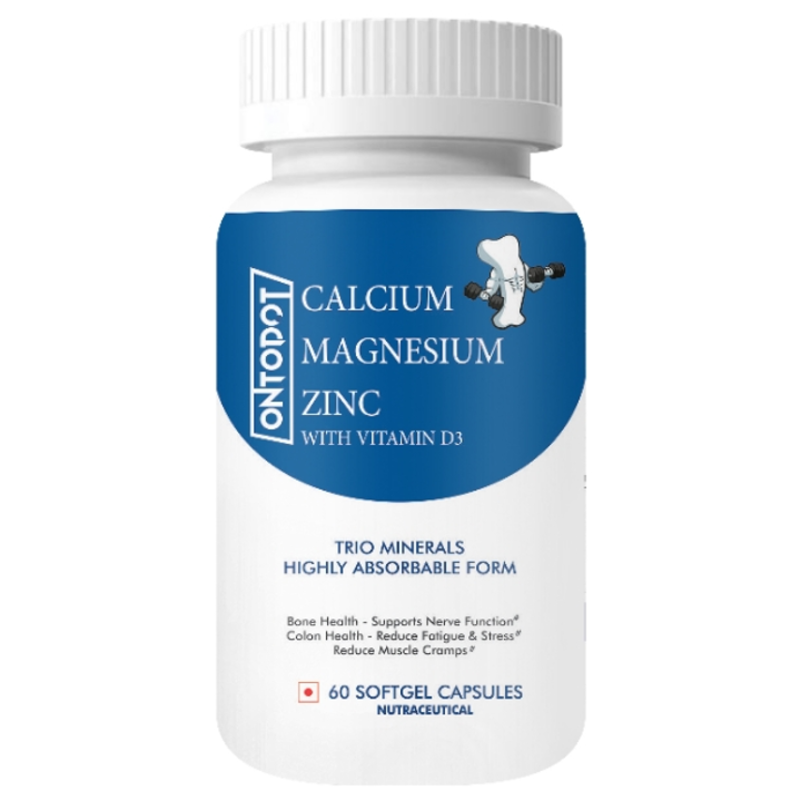 Ontodot Calcium Magnesium Zinc With Vitamin D3 – 60 Softgel Capsules

 uploaded by business on 5/3/2022