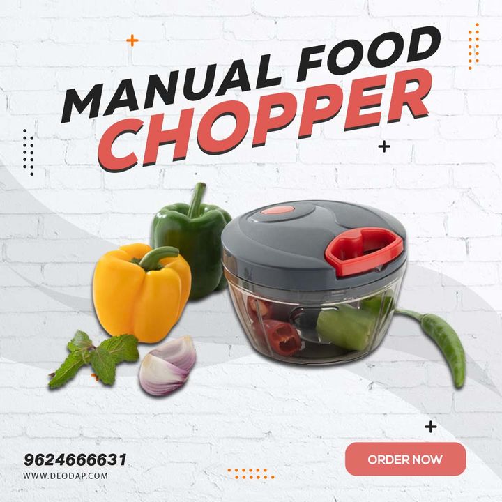 0080 MANUAL FOOD CHOPPER, HAND HELD VEGETABLE CHOPPER (450ML) ASSORTED COLOR uploaded by DeoDap on 5/3/2022