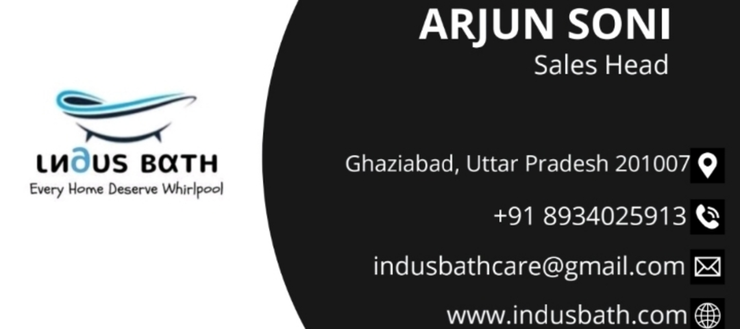 Visiting card store images of Indus Bath
