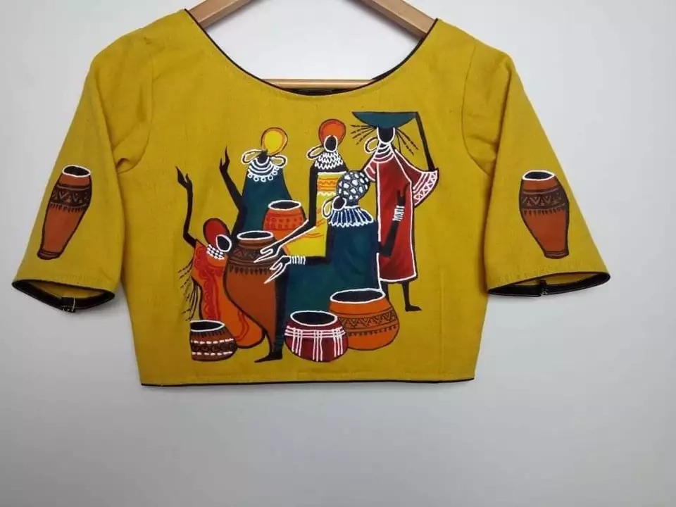*HAND PAINTED BLOUSE*

 uploaded by MAGA TEXTILES 👕👔👗👘💃👒🎩💍 on 5/4/2022