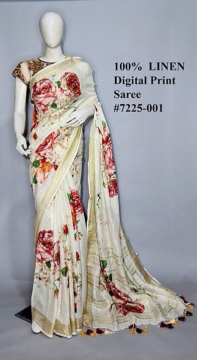 Post image Hey! Checkout my Naye collections  jisse kaha jata hai Linen Digital sarees.