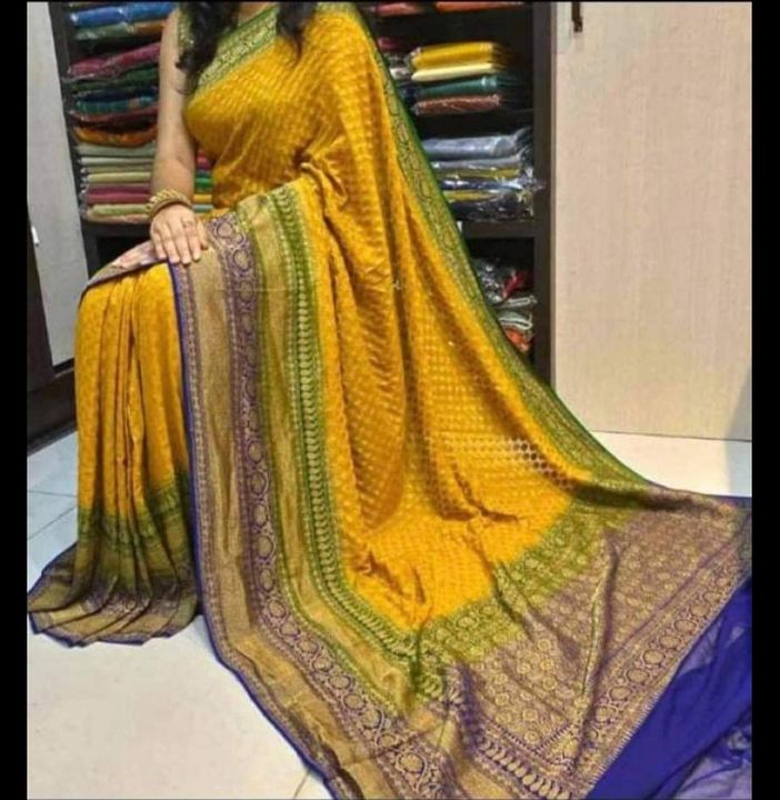 Pure Banarasi Handloom Khadii Georgette Saree uploaded by Pooja Silk on 5/4/2022