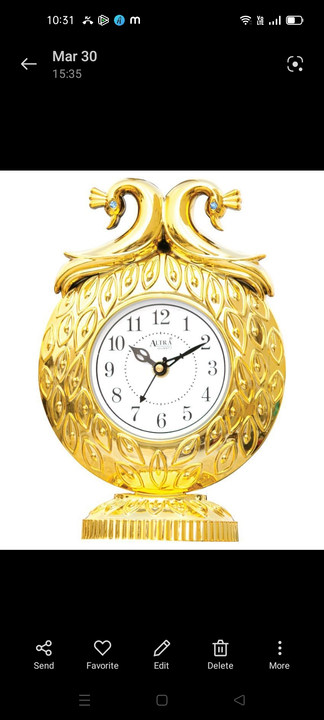 ALTRA peacock clock uploaded by K.V.Marketing on 5/4/2022
