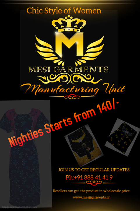 Nighties uploaded by Mesi Garments on 5/4/2022