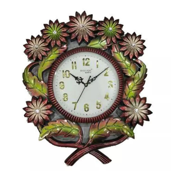Flower wall clock 15*21 uploaded by business on 5/4/2022