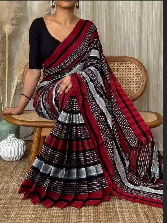 Khadi cotton saree uploaded by business on 5/5/2022