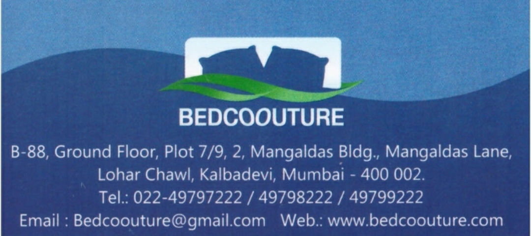Visiting card store images of BEDCOOUTURE@