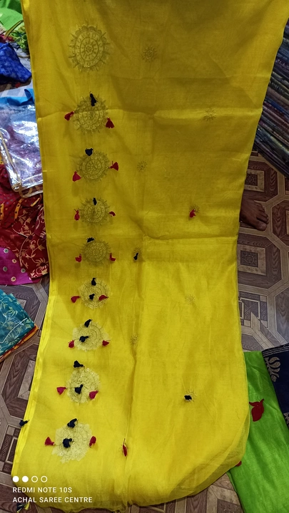 Silk cotton embroidery with Blouses pics uploaded by ACHAL SAREE CENTRE on 5/5/2022