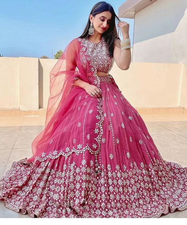 Sequins mirrors work Lehenga  uploaded by business on 5/5/2022