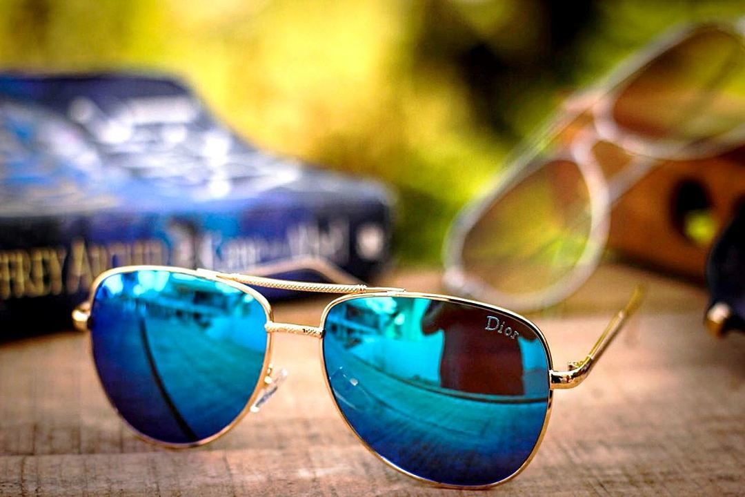 Dior- 0104 Aqua Blue Lens To Gold Metal Frame Branded Sunglasses uploaded by Pilanta Group on 10/24/2020