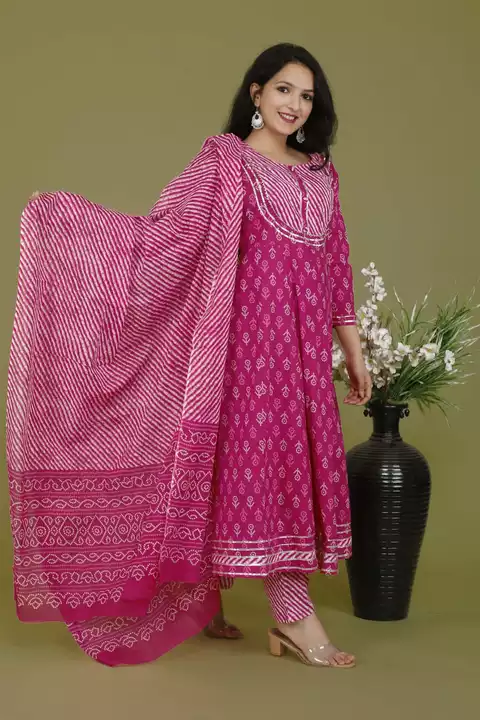 Anarkali kurti with oant uploaded by business on 5/6/2022
