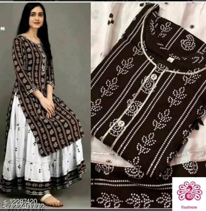 Post image Catalog Name:*Aagam Fashionable Women Kurta Sets*Kurta Fabric: RayonBottomwear Fabric: RayonFabric: RayonSleeve Length: Three-Quarter SleevesSet Type: Kurta With BottomwearBottom Type: SkirtPattern: SolidSizes:S, M (Bust Size: 38 in, Kurta Length Size: 41 in, Bottom Length Size: 39 in) L (Bust Size: 38 in, Kurta Length Size: 41 in, Bottom Length Size: 39 in) XL (Bust Size: 42 in, Kurta Length Size: 41 in, Bottom Length Size: 39 in) XXL (Bust Size: 44 in, Kurta Length Size: 41 in, Bottom Length Size: 39 in) XXXLEasy Returns Available In Case Of Any Issue*Proof of Safe Delivery! Click to know on Safety Standards of Delivery Partners- https://ltl.sh/y_nZrAV3
