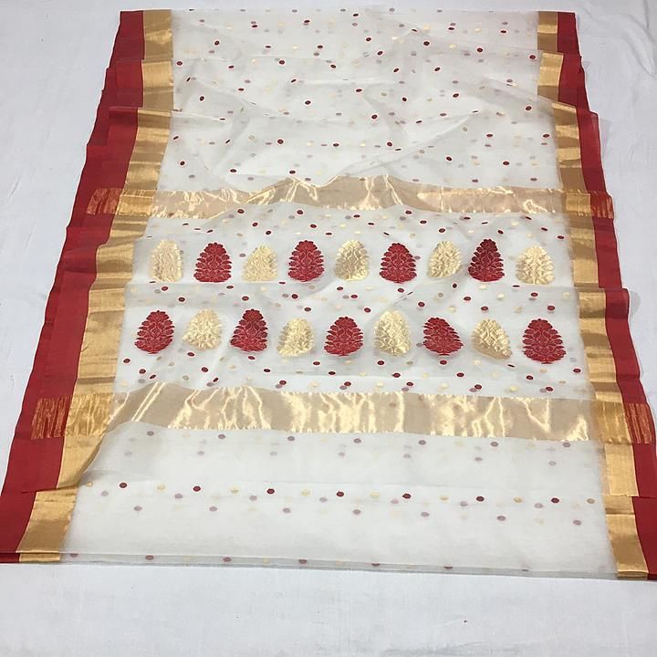 Chanderi handlom saree katan silk piuor handwoven  uploaded by business on 10/24/2020