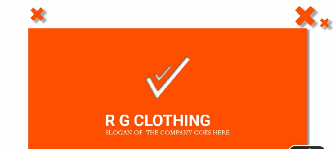 Visiting card store images of R G CLOTHIN