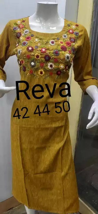 Hand worked Cotton kurtis uploaded by Rian collection on 5/6/2022