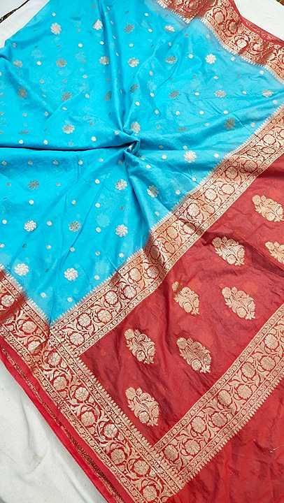 Banarasi handloom sami shifoun daible saree uploaded by business on 10/24/2020
