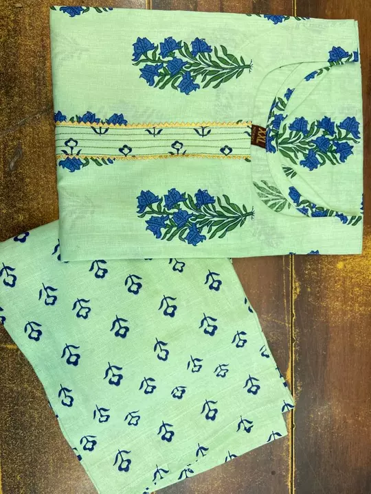 Cotton kurta set uploaded by Guru kripa textiles on 5/6/2022