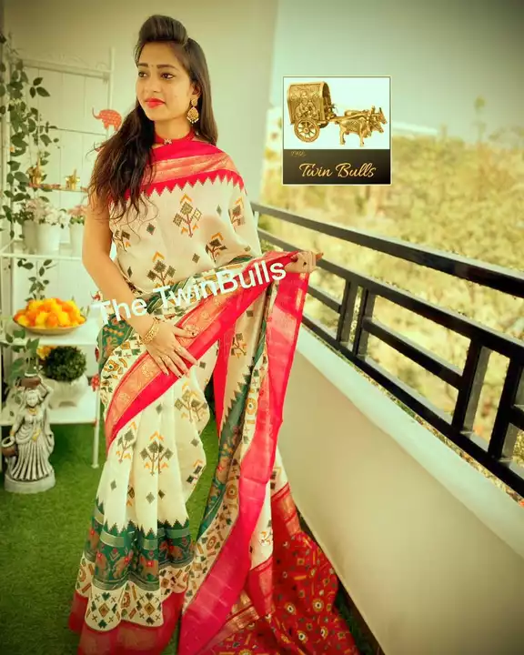 Cotton linen sarees uploaded by business on 5/7/2022