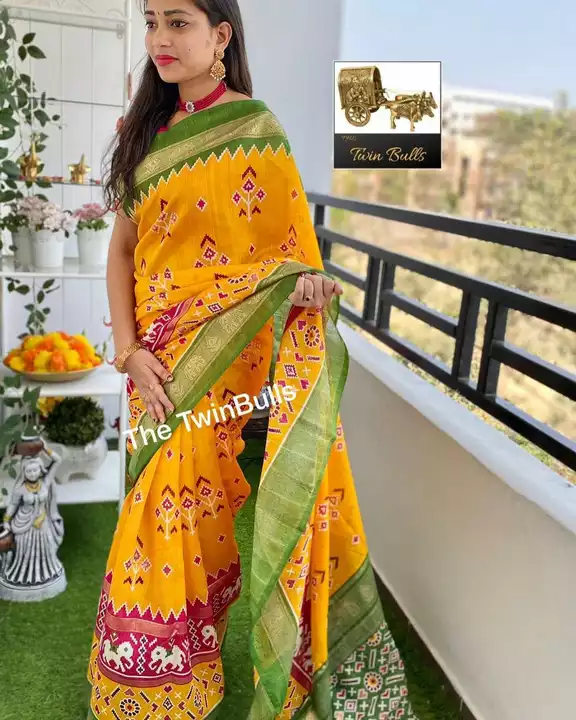 Cotton linen sarees uploaded by Bloom Boutique on 5/7/2022