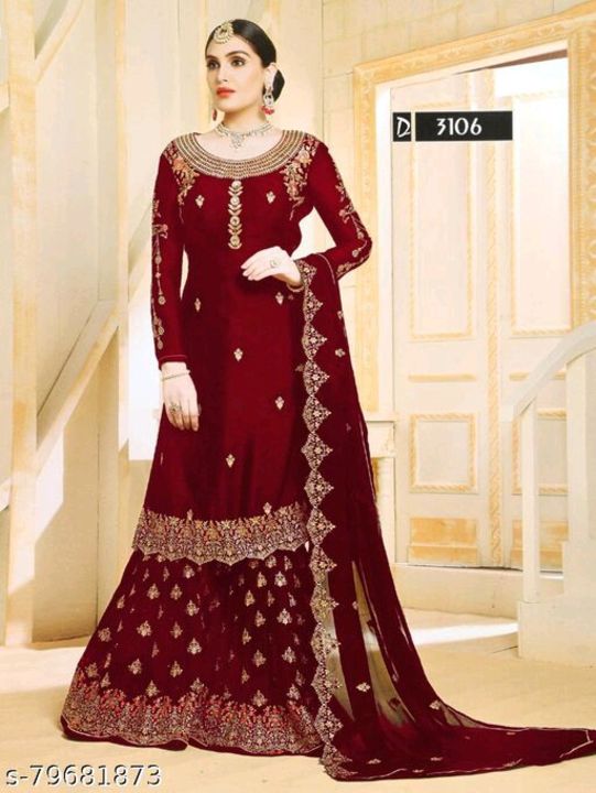 Post image Catalog Name:*Abhisarika Fabulous Semi-Stitched Suits*Top Fabric: GeorgetteLining Fabric: ShantoonBottom Fabric: GeorgetteDupatta Fabric: GeorgettePattern: EmbroideredSizes: Semi Stitched (Top Bust Size: Up To 44 m, Top Length Size: 42 m, Bottom Length Size: 2.1 m, Dupatta Length Size: 2.25 m) Un Stitched, Free SizeDispatch: 2 DaysEasy Returns Available In Case Of Any Issue*Proof of Safe Delivery! Click to know on Safety Standards of Delivery Partners- https://ltl.sh/y_nZrAV3