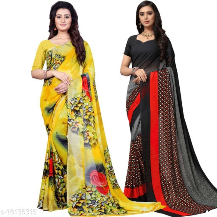Fancy print saree  uploaded by Online business on 5/7/2022
