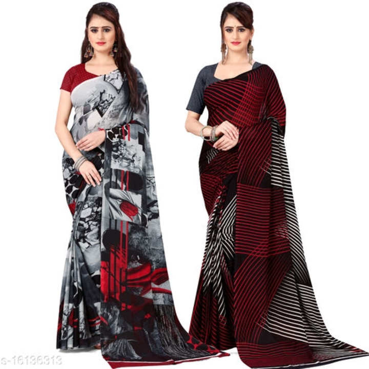 Fancy print saree  uploaded by business on 5/7/2022