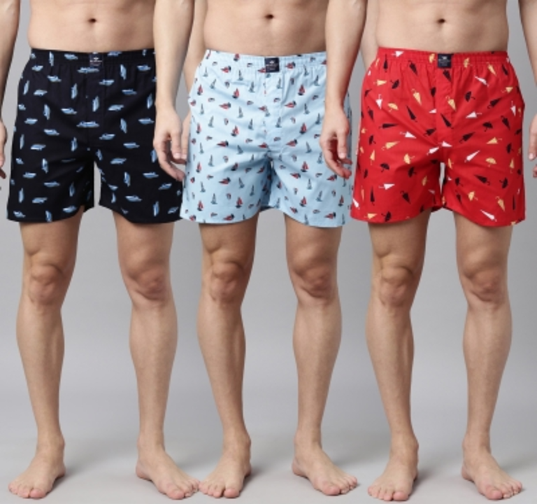 Pure Cotton Printed Men Boxer(pack of 3) uploaded by business on 5/7/2022