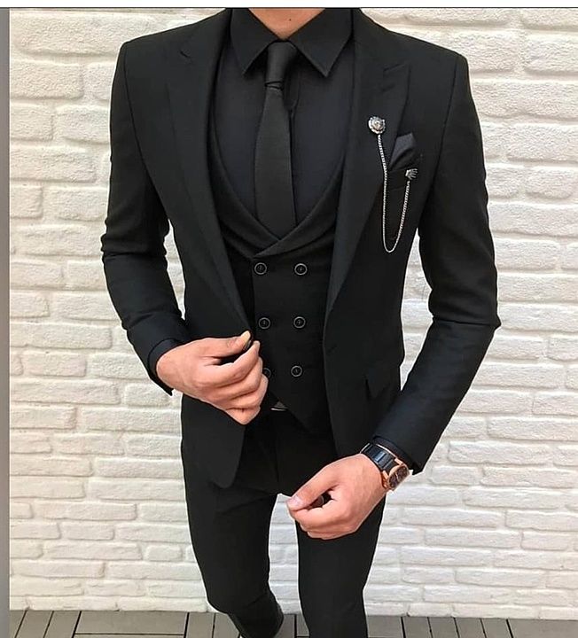Full black 3 piece  uploaded by Memory suit tailor on 10/24/2020