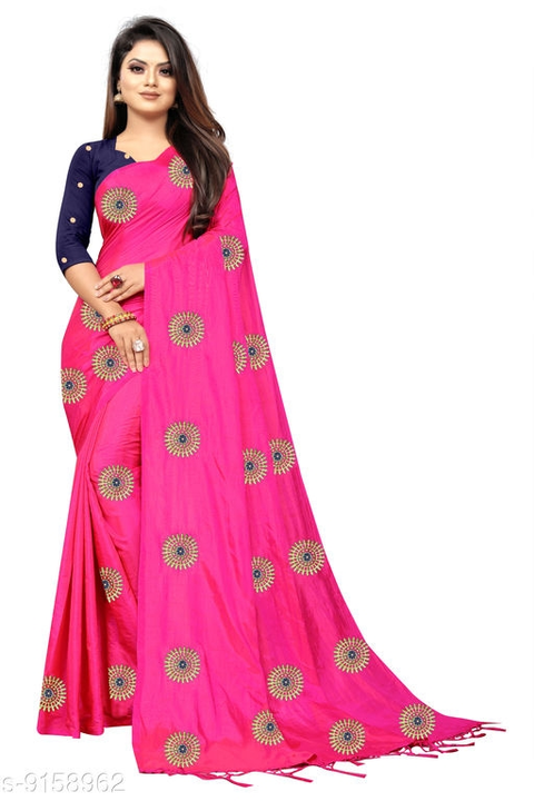 Post image I want 679 pieces of Women's SANA Silk Embroidery Saree With Unstitched Blouse
Name: Women's SANA Silk Embroidery Saree W.