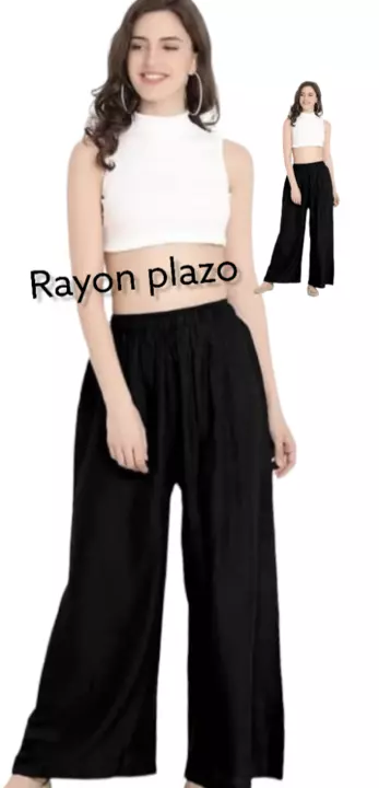 Designer Rayon plazo
20 colours 
Rate :90/_ 
Size : Free uploaded by Ridhi Sidhi Creation 9512733183 on 5/8/2022