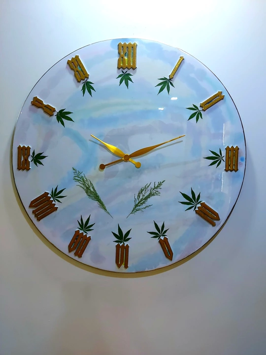 4' MDF Resin Art hand made indoor clock uploaded by business on 5/8/2022