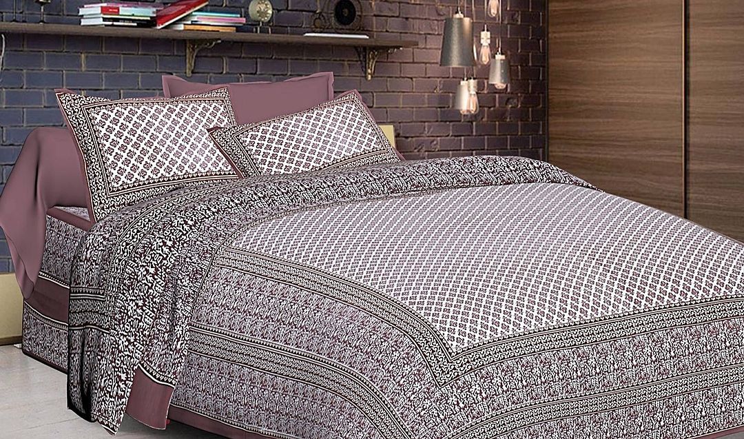 Pure Cotton King Size Bedsheet With 2 Zip Pillow Covers uploaded by business on 10/25/2020