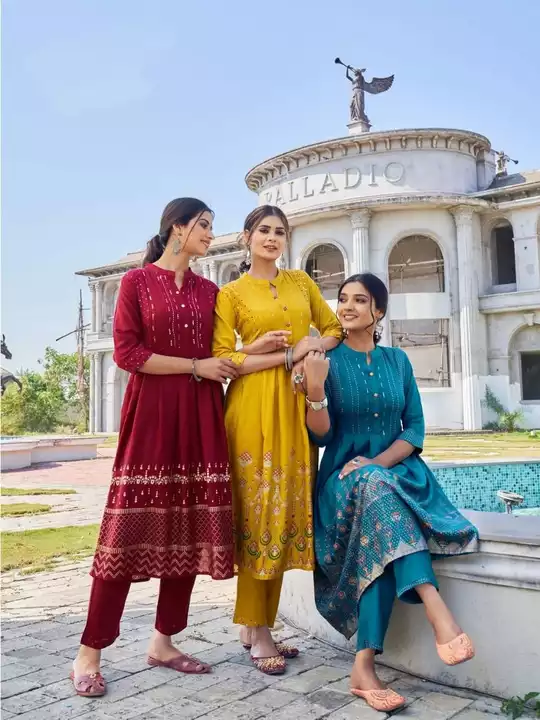 Kurti with pant uploaded by business on 5/9/2022