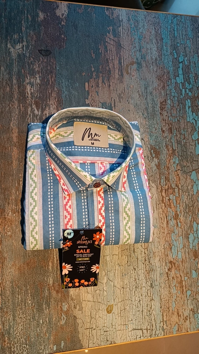 Printed cotton shirts uploaded by business on 5/9/2022