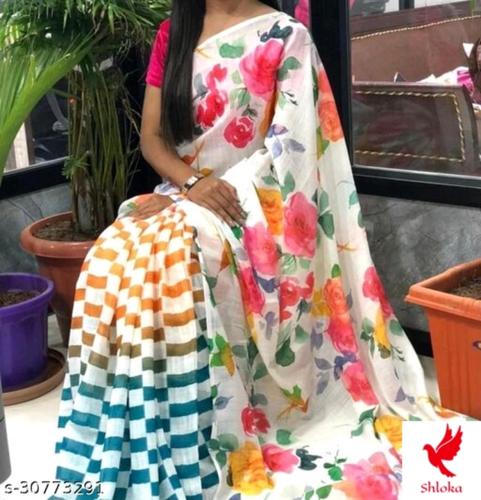 Chanderi cotton saree uploaded by business on 5/9/2022