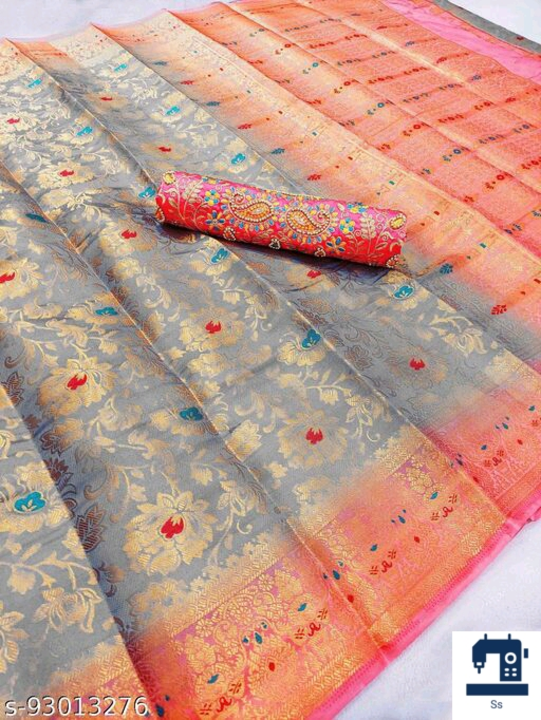 Rudhra pattu silk saree and embroidery blouse piece uploaded by business on 5/9/2022