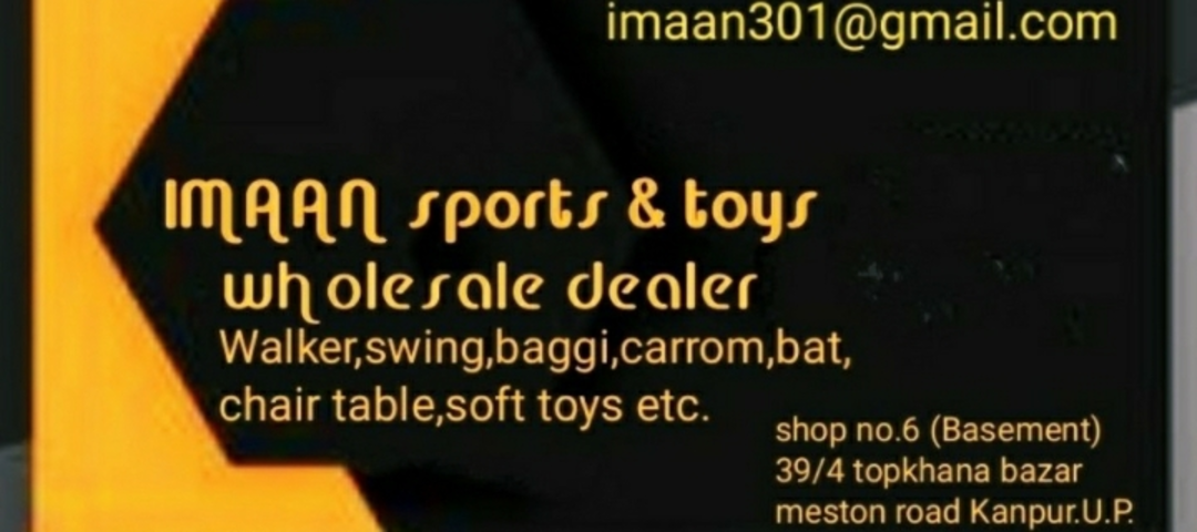 Visiting card store images of Imaan toys and baby walkers