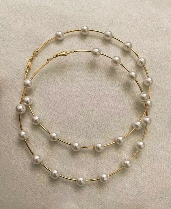 Pearl Big Size Hoop Earrings uploaded by Jumbo on 5/10/2022