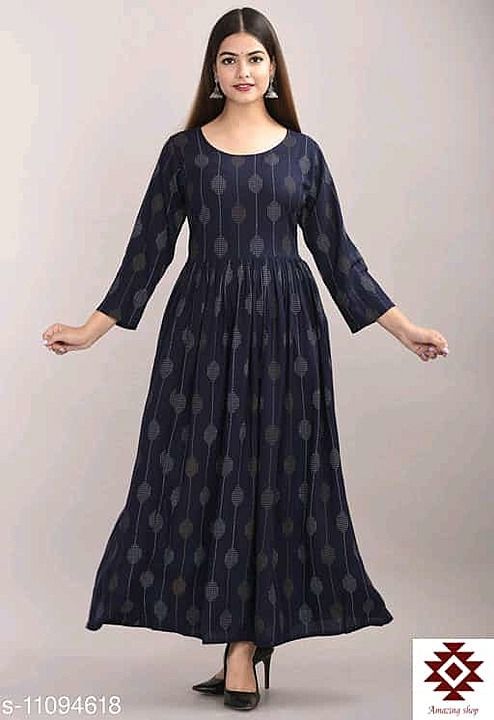 Prathmikta women's rayon flared kurta uploaded by amazing shop  on 10/25/2020